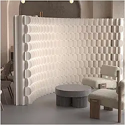 Biombos e Divisórias Divisória De Ambiente Dobrável Moderna, Tela De Privacidade De Painel De Papel Portátil Retrátil, Divisórias De Ambiente Para Decoração De Home Office E Shopping Center(500x200cm/