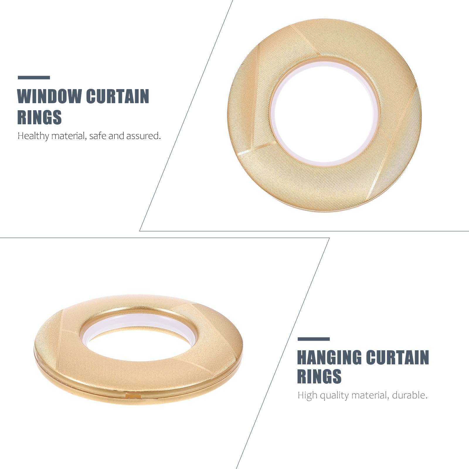 FOMIYES Anneaux Perforés pour Rideaux en PP Coins Arrondis Lisses, 80 Pièces, Boucle Plastique Résistante pour Salon et Chambre