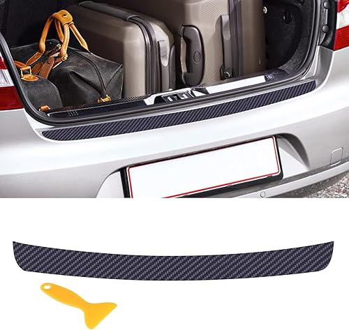 Vista 8 de Protector de parachoques trasero de automóvil, protector antiarañazos, protector de puerta de automóvil, protector de parachoques de fibra de Negro
