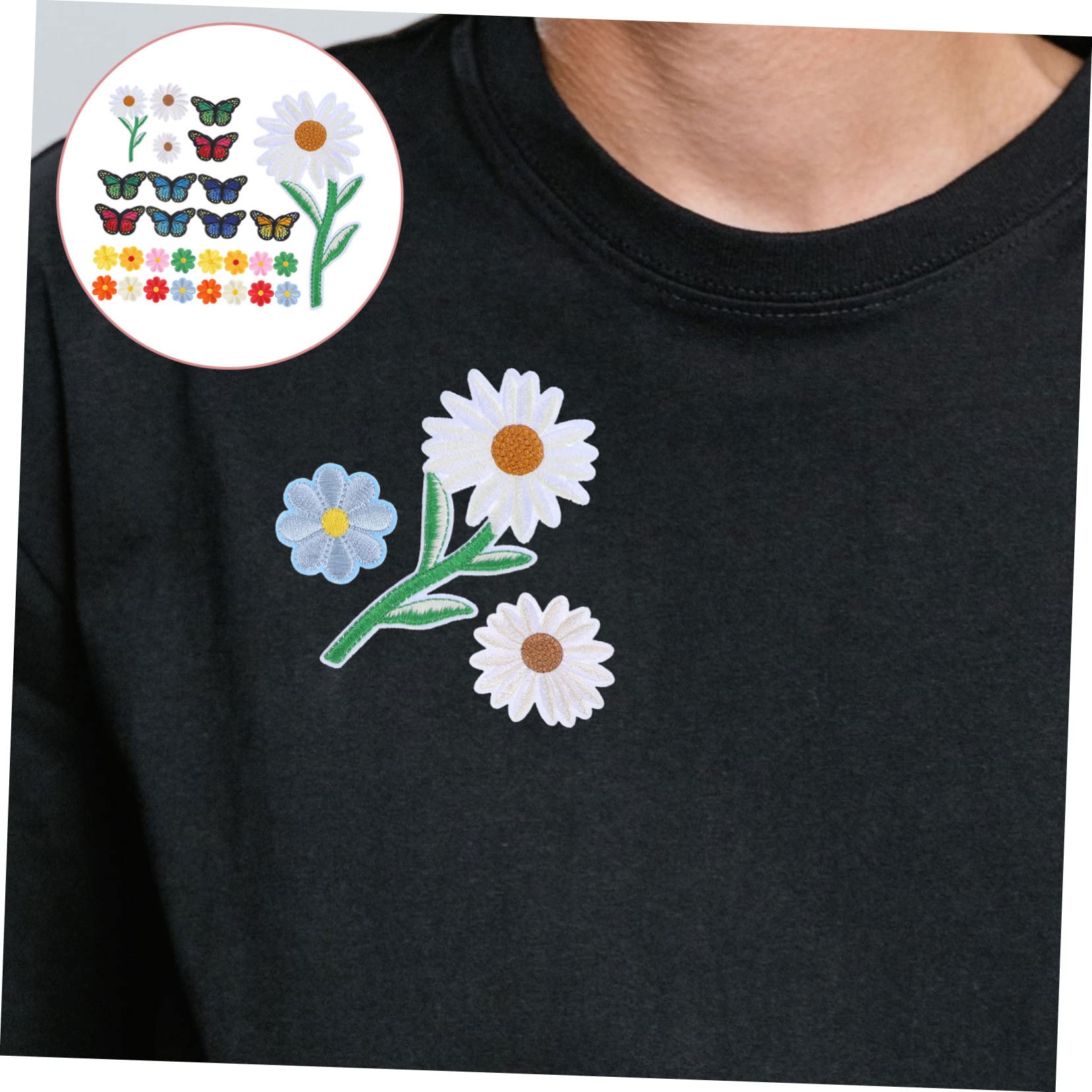 NUOBESTY 195stücke Teiliges Blumen- Patches Zum Aufbügeln Hochwertige Stickerei Für Kleidung Jeans Und Taschen Für -projekte Und Reparaturen Einfache Anwendung Und Langlebig