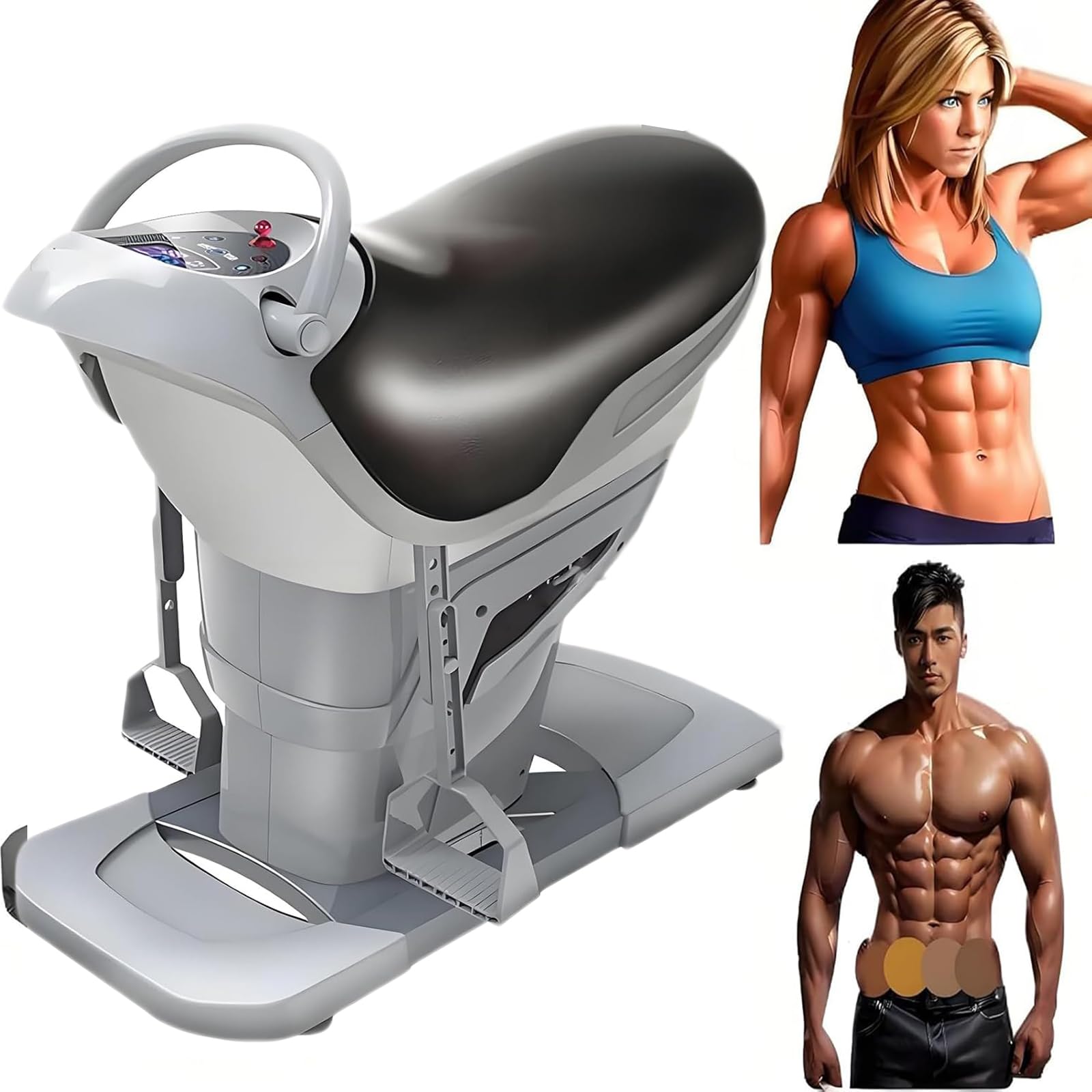 Adtzpc Fitness Horse Riding Machine, 20 Speed Electric Horse Riding Simulator With Calorie Monitoring and Bluetooth Function, Improve Balance & Burn Fat Quickly, Capacity 330lbs for Aerobic Training