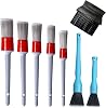 Automotive Interior Brush, Car Cleaning Brushes Duster, Clean Interior or Exterior, Wheels, Tires, Engine Bay, Leather Seats, Car Detailing Kit, Detailing Brush Red