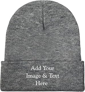 Custom Beanie Hat Add Your Text Picture Logo Winter Caps Company Party Men & Women Hat Customize Black Knit Hat,Gifts