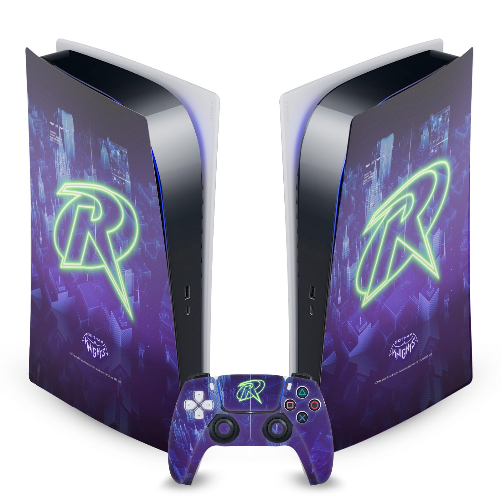 Plaque frontale autocollante Robin en vinyle pour Sony PS5 Digital