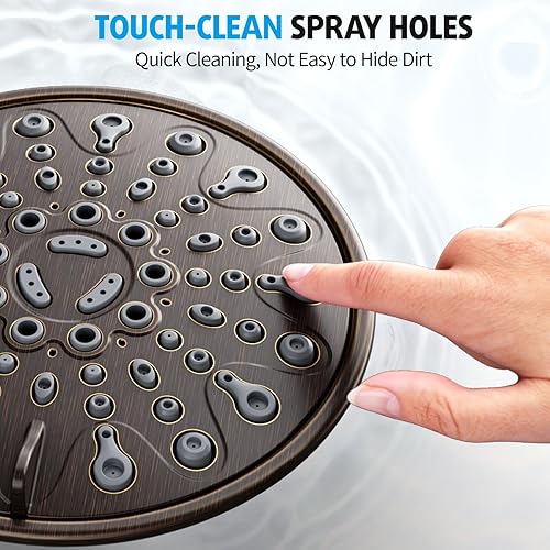 Miniatura 6 de EMBATHER Juego de grifo de ducha, válvula de ducha de control de una sola manija y kit de molduras, juegos de grifos de ducha completos con cabezal