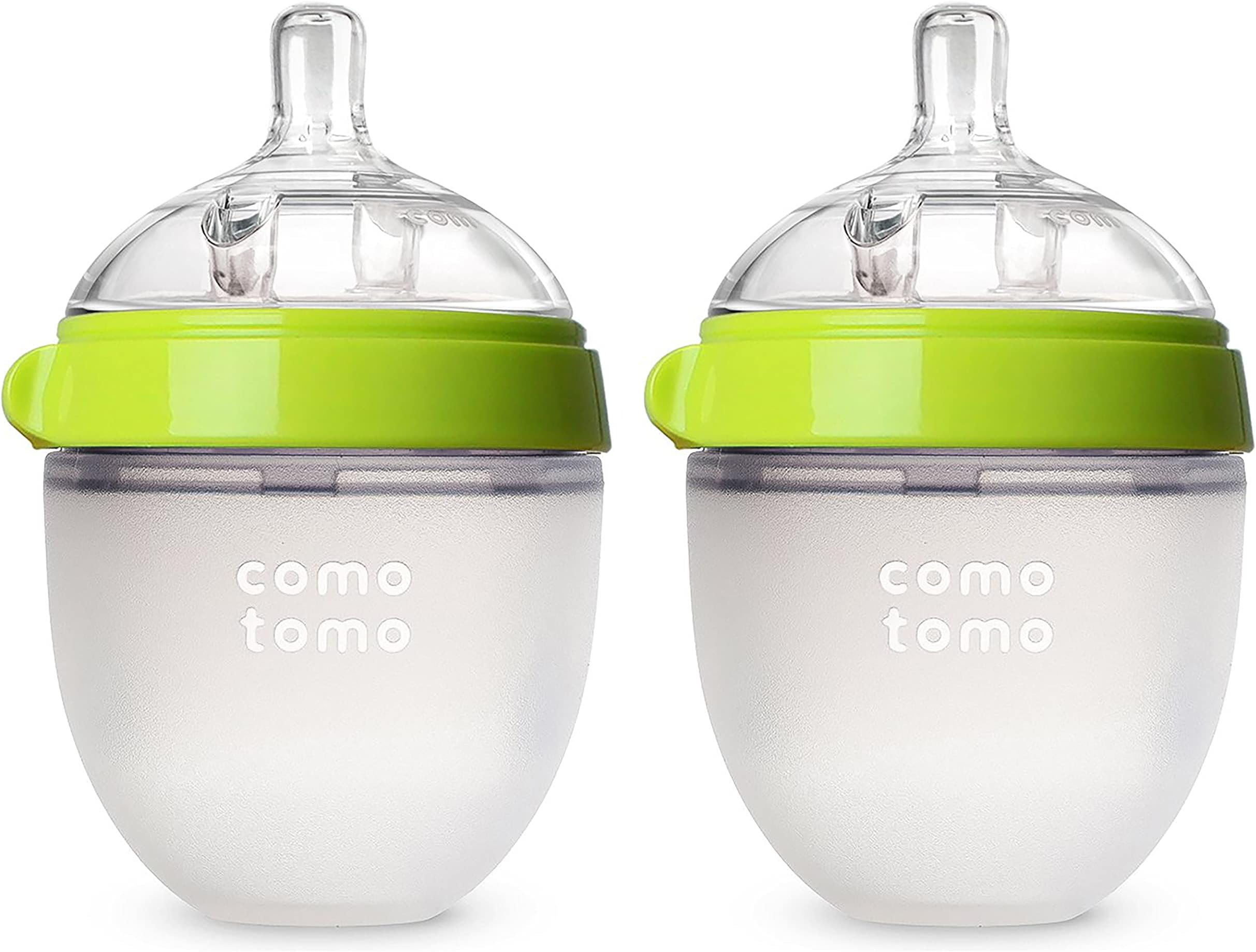 Comotomo Baby Bottle Double Pack, Green, 5oz