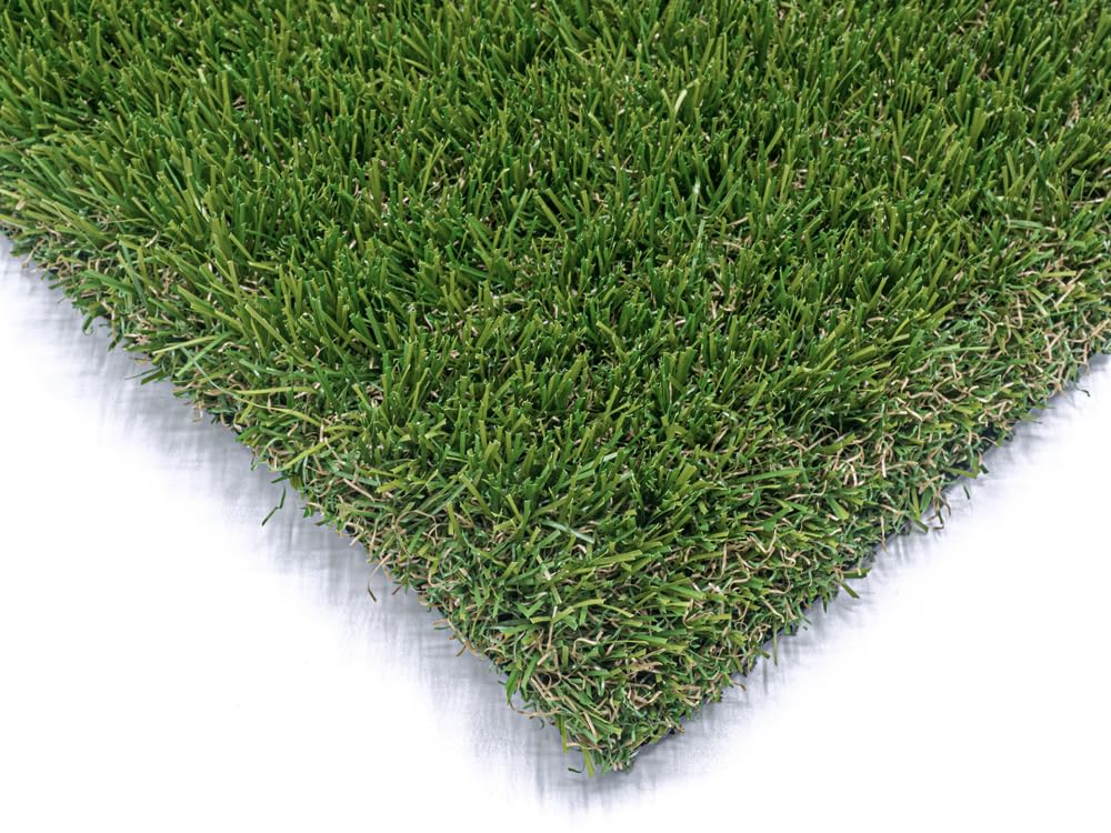 Gazon synthetique AUGUSTE. 40 mm. Rouleau 2 x 5 m. 10 m2. Haute qualité. Gazon doux et resistant. Très haute densité et confortable. Pour jardins et terrasses Vert