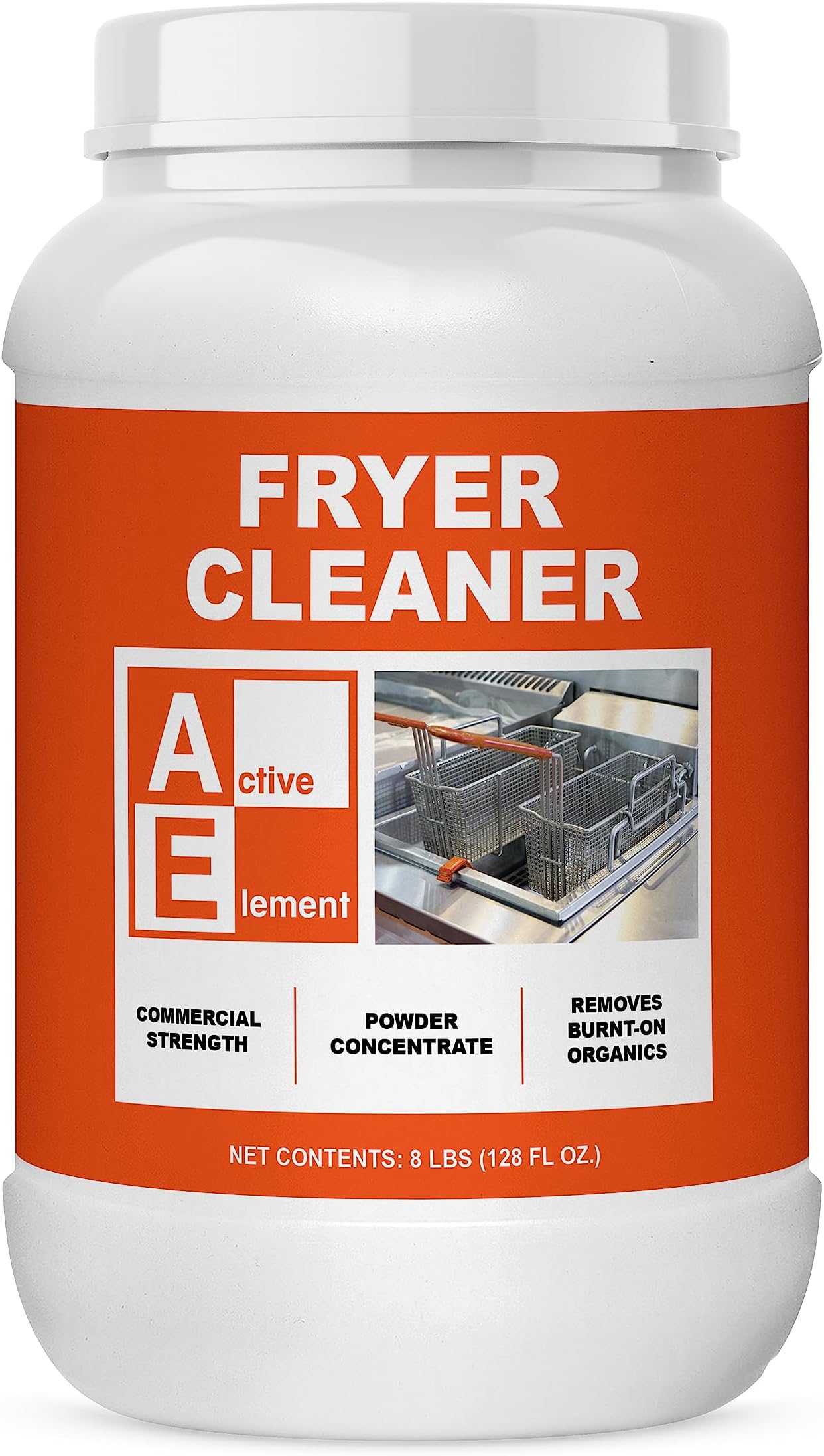 Fryer Boil Out - 8-lbs - Commercial Strength - Contains 16 Cleanings - Concentrated Powder - Removes Burnt On Organics - Deep Fryer Cleaner