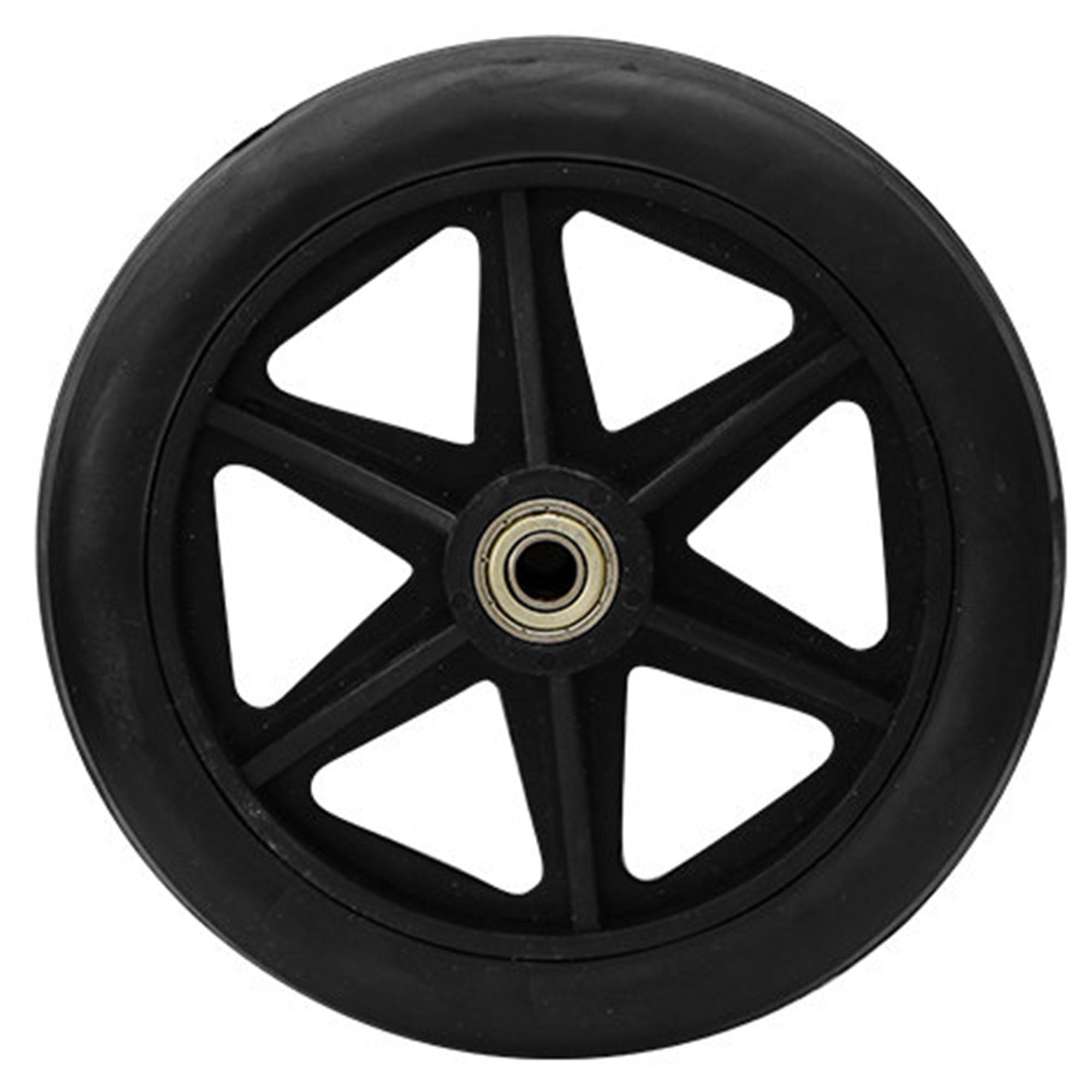 Genterun Black Manual Wheelchair Front Wheels,Swivel Wheels(,6In)