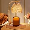 Candle Warmer Lamp with Timer 248h Adjustable Height Dimmable Candle Lamp Birthday Christmas Gifts Bedroom Living Room Home Decor Safe Wax Melt Warmer for Scented Wax with 2 Bulbs, Amber