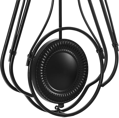 Miniatura 8 de CLXEAST Reloj de pared de péndulo de metal negro de 20 pulgadas, reloj de pared grande regulador de escuela para decoración de sala de estar,