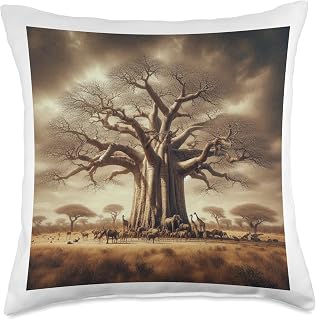 Baobab Tree Africa Madagascar Australia Adansonia Throw Pillow