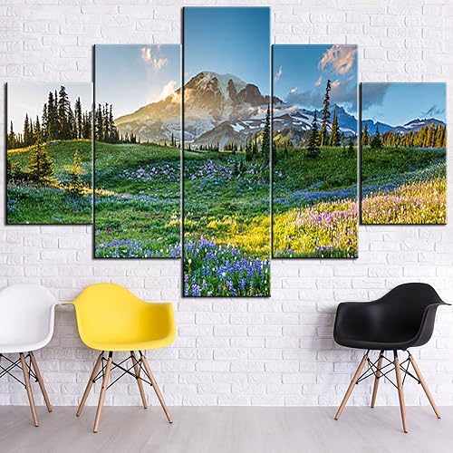 Vista 128 de Paisaje de 5 piezas pintura sobre lienzo