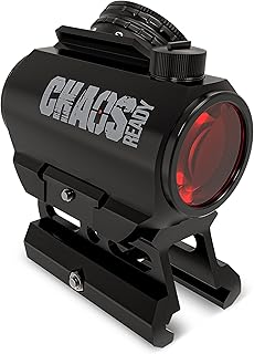 Chaos Ready Red Dot Sight | Mini Red Dot Scope 11 Brightness Settings | 45 Degree Offset Mount & 1 Inch Riser Mount Included | Waterproof, Fog Proof, and Shockproof RDS | Fits all Picatinny Rails - CHAOS READY OUTDOOR GEAR