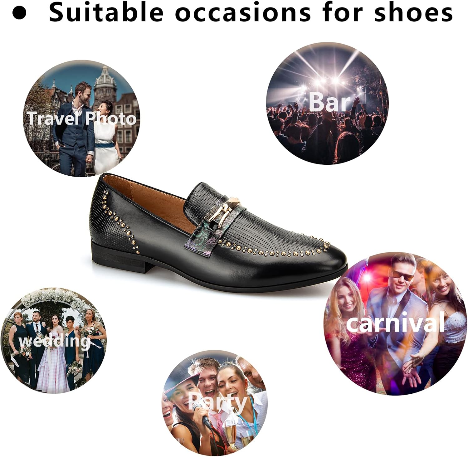 Meijiana Men's Loafers Lightweight Slip-On Moccasins Stylish Dress Shoes Breathable Tassels Loafers - Image 5