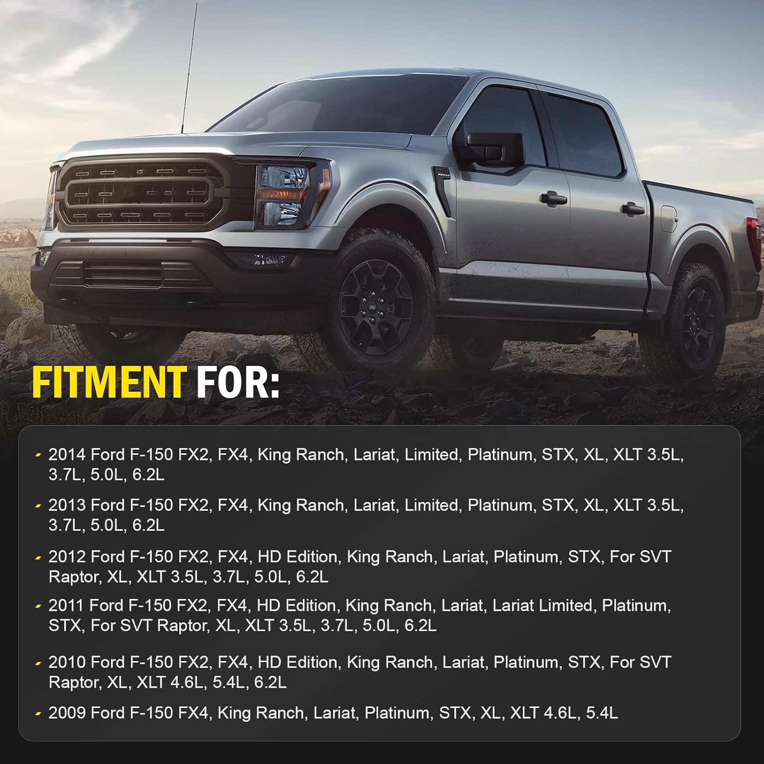 9L3Z-15A416-A Trailer Hitch Tow Wiring Connector Harness Installation Kit for Ford F-150 FX2 FX4 King Ranch Lariat 2009-2014 Replace 9L3Z15A416A