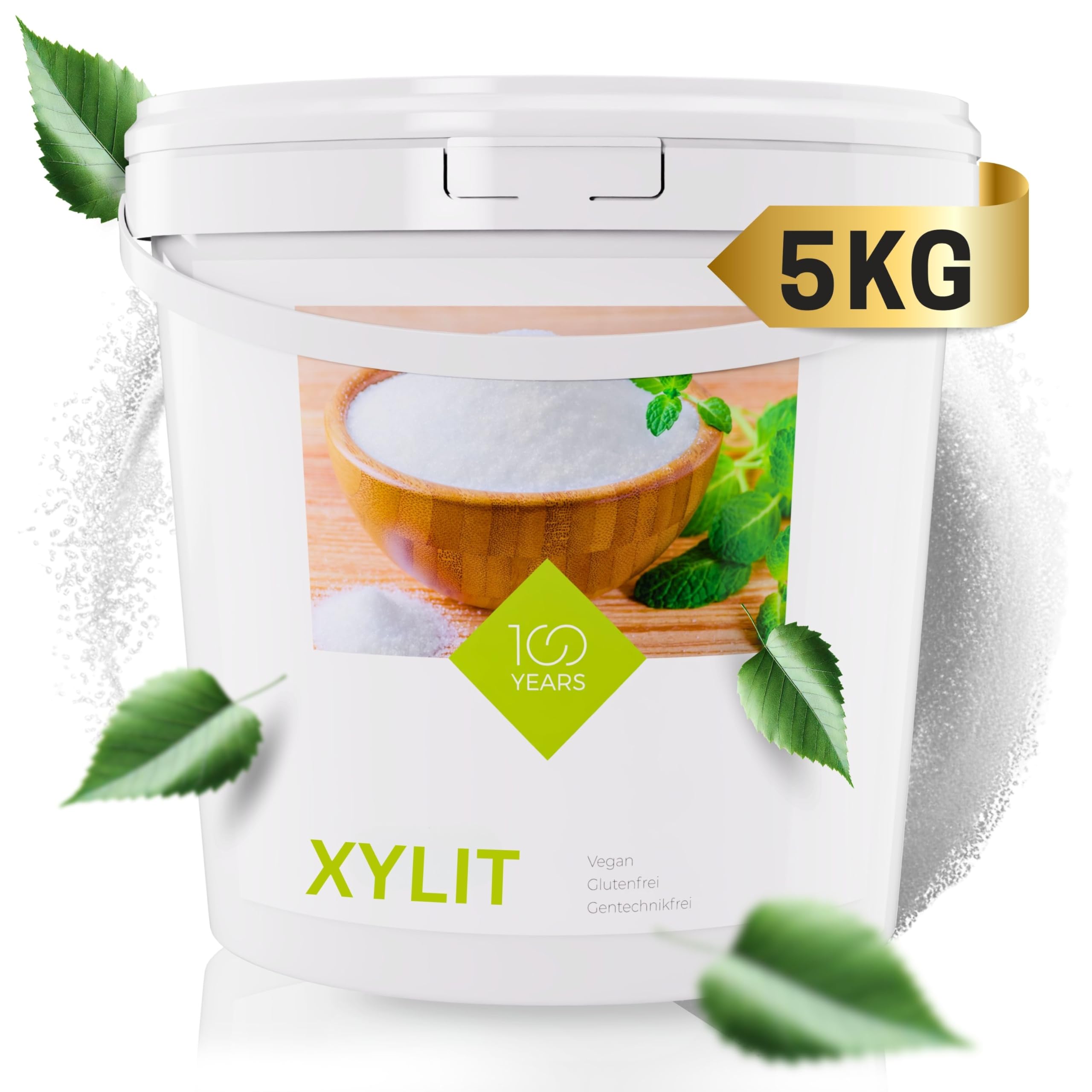 Xylit Zucker 5 kg - 100% Birkenzucker - Zuckerersatz, Zuckeralternative - Kalorienarm, leicht löslich