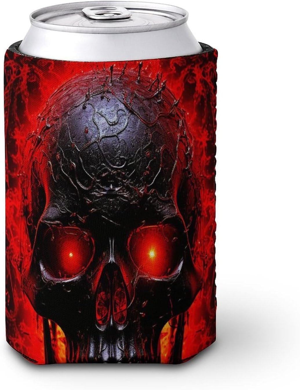 Black Skull Reusable Insulator Sleeve for Iced Hot Drink