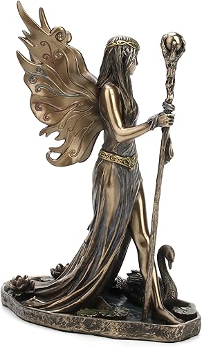 Miniatura 4 de Veronese Design Estatua de resina Aine The Celtic Faery Queen of Summer Love de 9 pulgadas, acabado en bronce