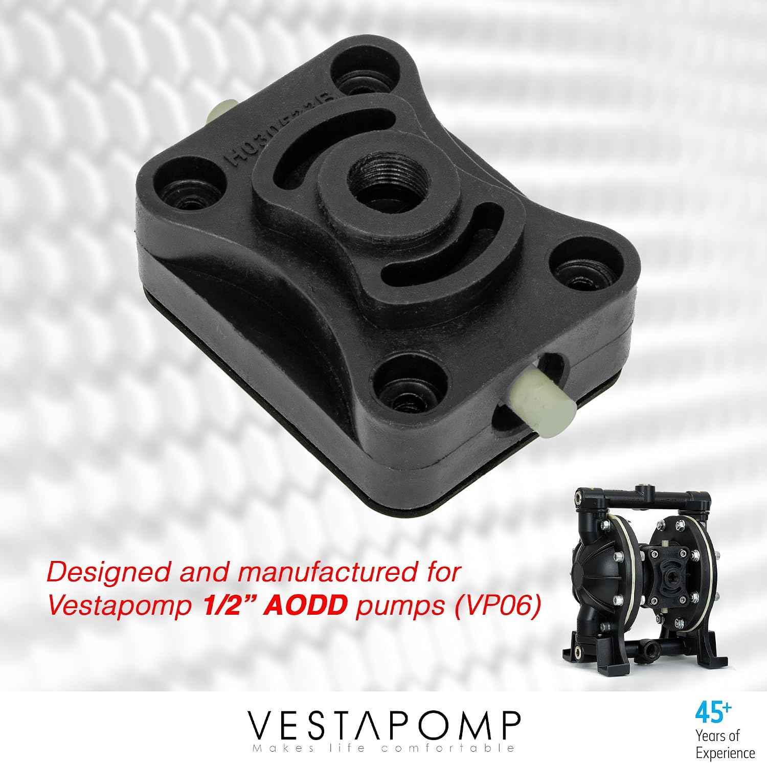 Vestapomp Air Operated Double Diaphragm Pump Valves Replacement Kits (Air Valve Kit For 1/2" VP06 Pumps)