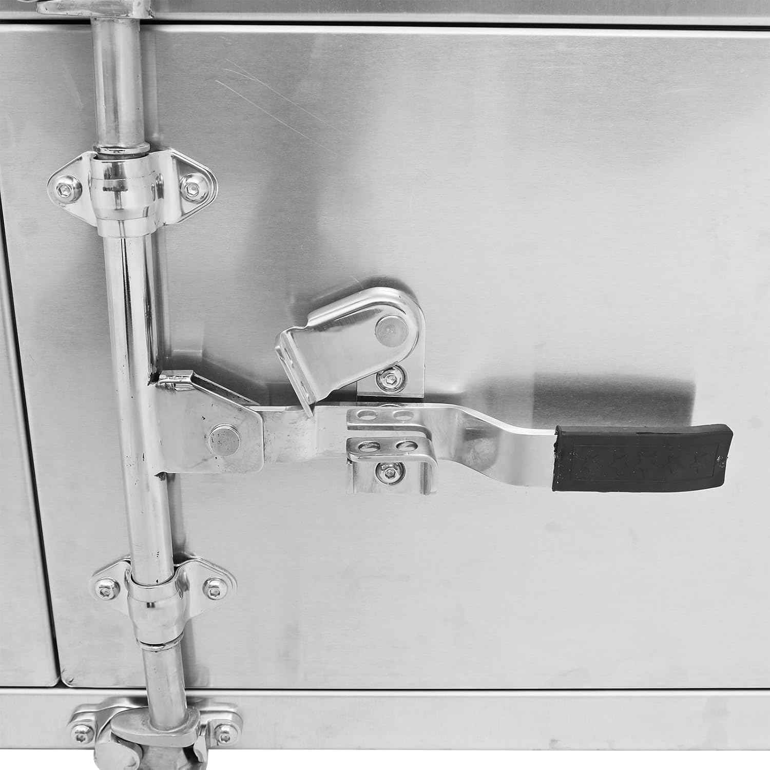 Aluminum Underbody Truck Tool Box With Cam Lock, Double Barn Door Storage Organizer For Flatbed Truck Bed (48"×18"×18")