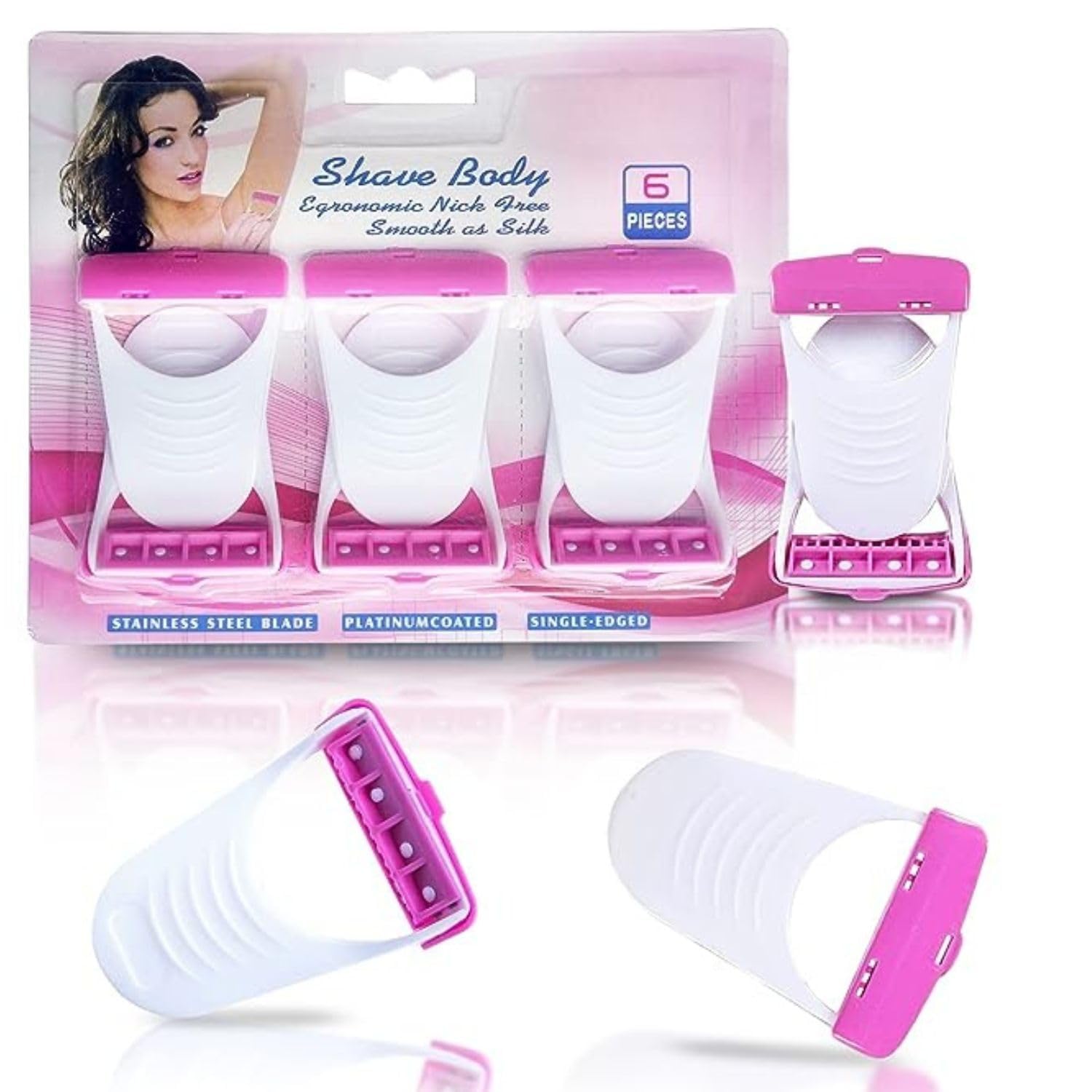 CRAZY HUDA Womens Disposable Plastic Hair Razor & Bikini Shaving Razor For Women- Pack Of 1 (6 Pcs) (B0D3V5G4V7) Amazon Price History, Amazon Price Tracker