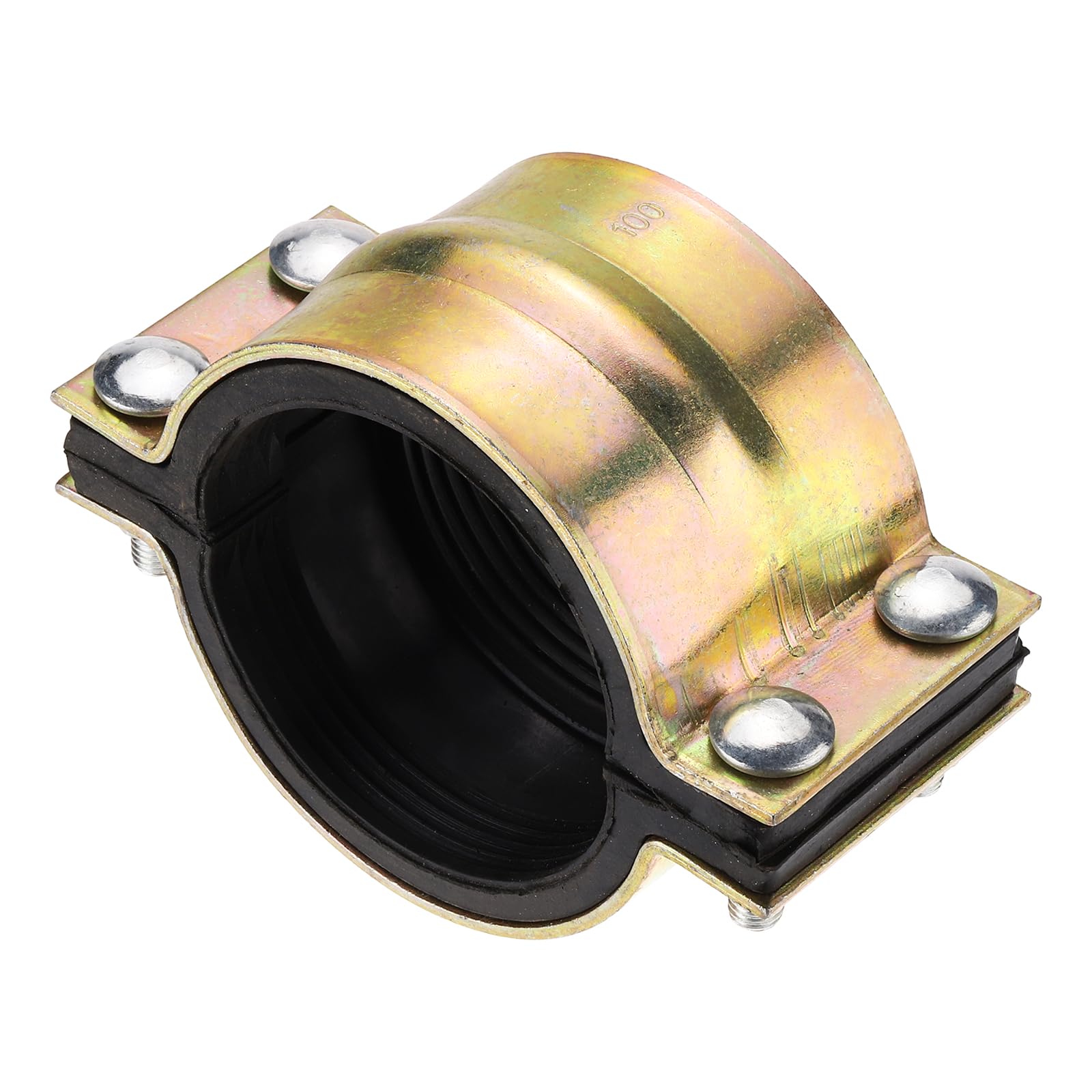 sourcing map Water Pipe Repair Clamp 4-1/8" ID Carbon Steel Leak Sealer Clamp Emergency Pipe Repair Kit for Plastic Metal Tubing Water Gas Oil Lines
