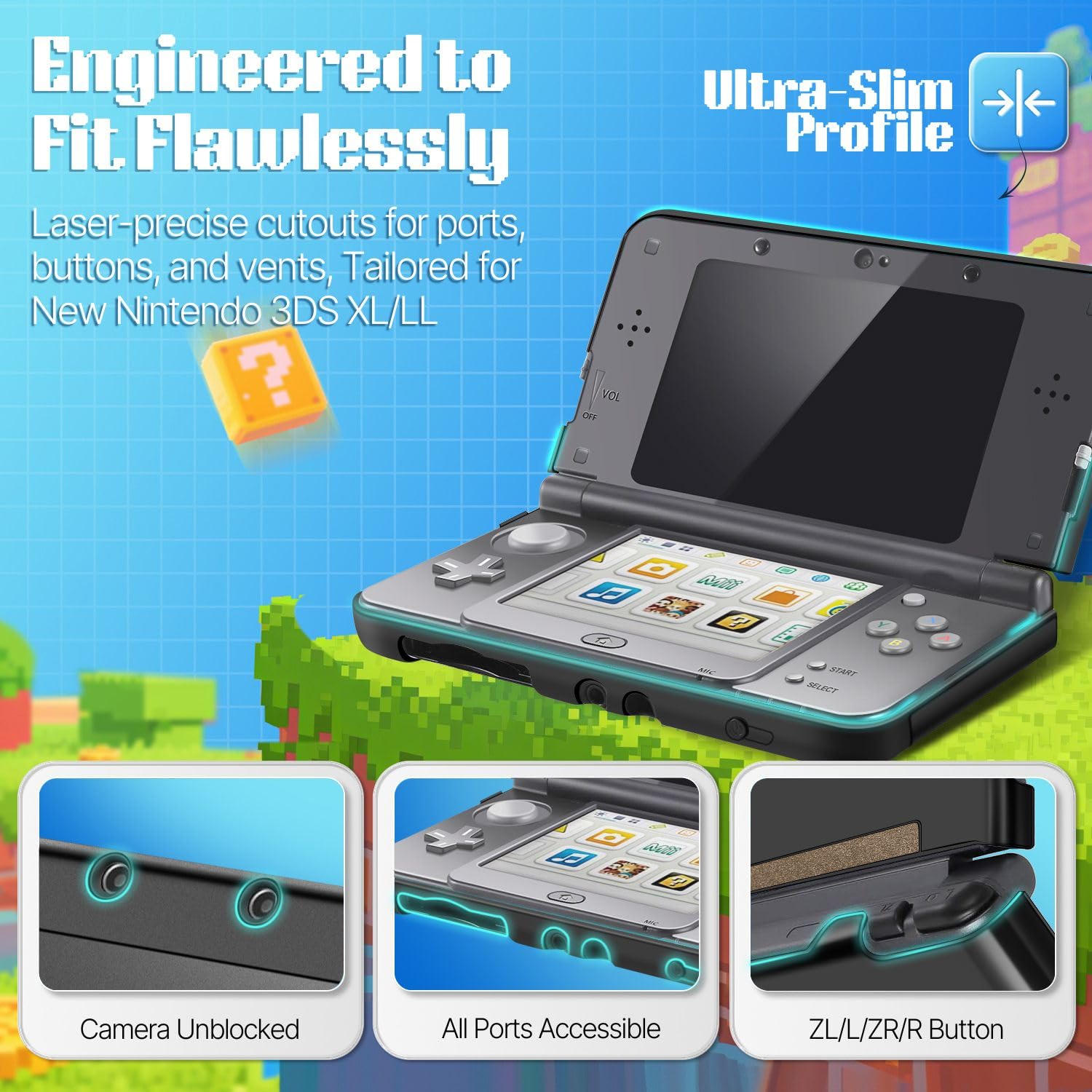 Amazon | TNP ケース【NEW Nintendo 3DS XL LL 2015】対応、ブラック