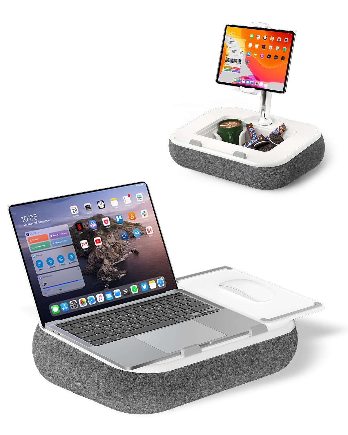 Amazon.co.jp: viozon 膝上テーブル 2WAYクッションテーブル 15インチ