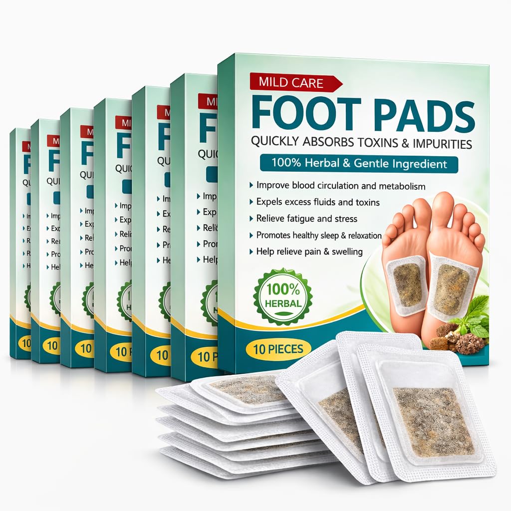 Herbal Detox Foot Pads (40 Pads) – Overnight Foot Patch for Relaxation & Foot Care | Natural Bamboo Vinegar Foot Pads for Sleep Comfort & Tired Feet | Adhesive Herbal Foot Patch for Men & Women-image-44