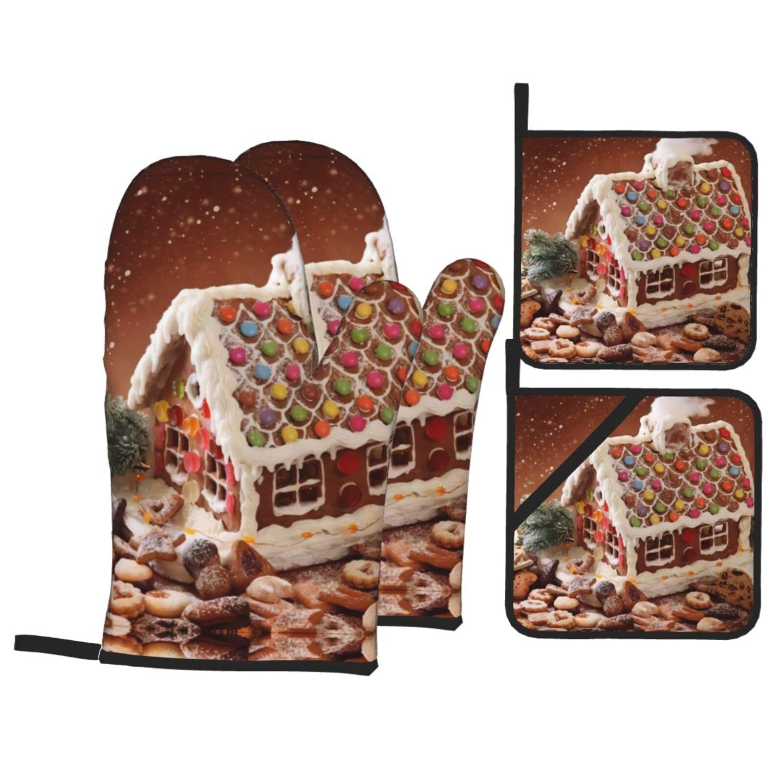 Juego para hornear de 4 piezas Christmas Village, el detalle perfecto para cocinar en Navidad