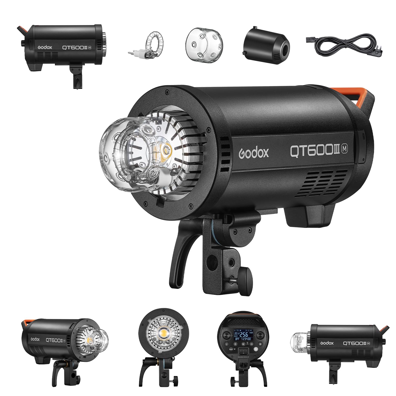 Godox QT600IIIM Professionale Flash 600W Flash de Estudio de Alta Velocidad Kit 5600 ± 200 K Sistema X inalámbrico 2.4G 0.01-0.9s Tiempo de Reciclaje para rodajes en Estudio