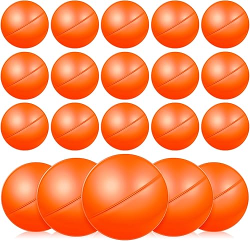 ERINGOGO 25 bolas de bingo huecas de plástico de 1.6 in para rifa, juegos de dibujo y decoración de fiestas, color naranja