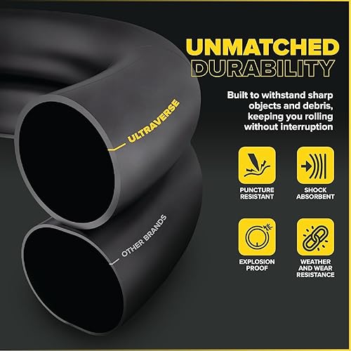 Miniatura 6 de Ultraverse Juego de tubos interiores de 20x4.0, 24x4.0, 26x4.0, 20x3.0, 26x3.0 con válvula Schrader, ideal para bicicletas de montaña y bicicletas