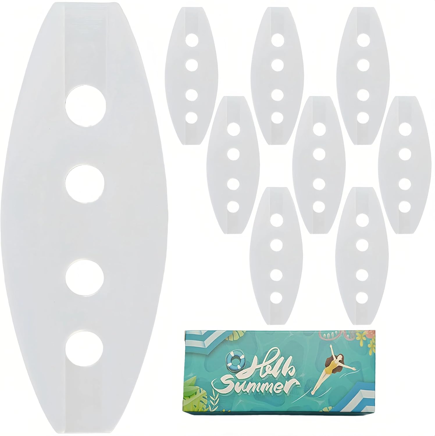 Silicone Neck Pads for Swimwear, 9 Pack Bikini Strap Protector, Soft Reusable