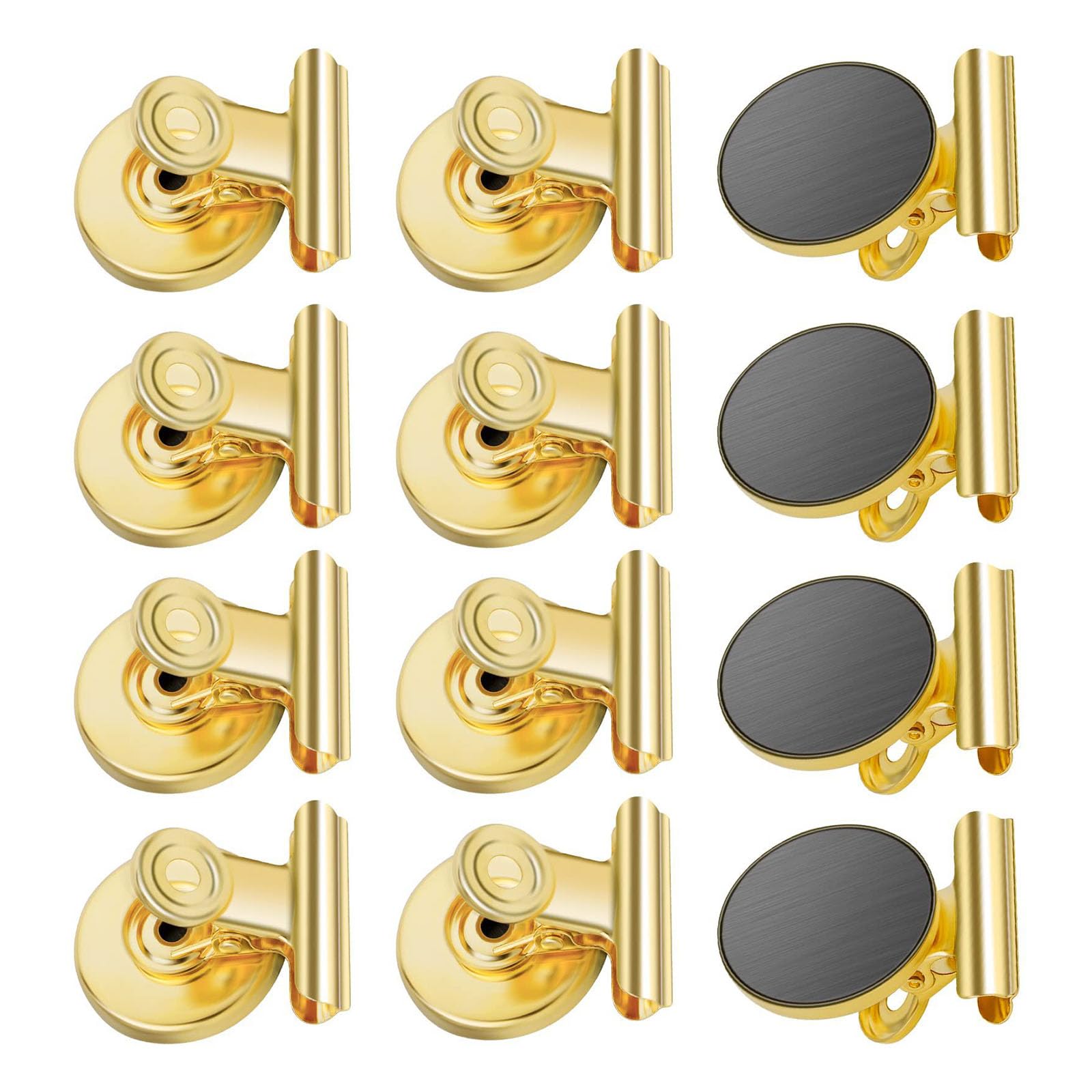 Elnwnnkc 12pcs Metal Fridge Magnets Strong Organize Clips Recipes Note Photos Display on Refrigerator Whiteboard Decors Colorful Fridge Magnets Clips