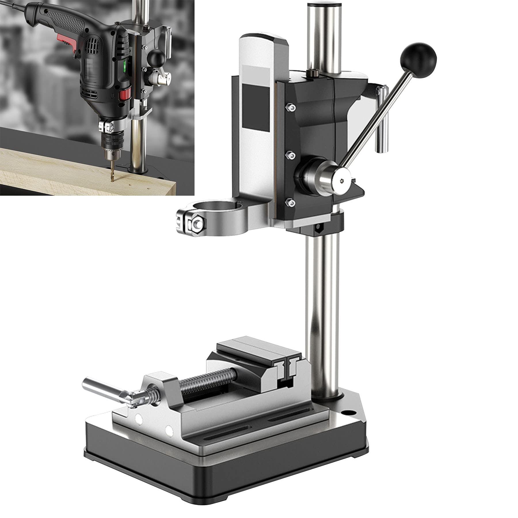 LXX Soporte de la Prensa Taladradora, Taladros con Prensa, Soporte para Taladro Vertical Taladro Columna Banco de Trabajo de Bricolaje para Carpintería
