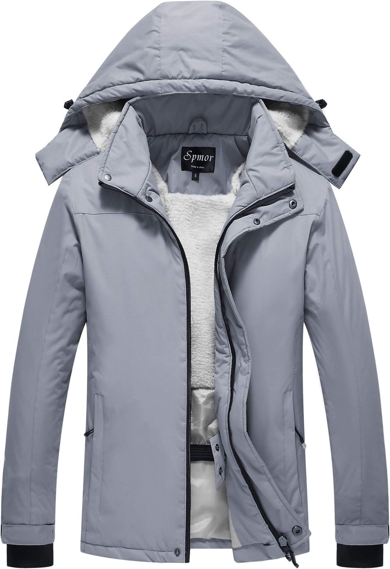 SpmorWomen's Waterproof Ski Jacket Mountain Rain Winter Coat Windproof Skin Hooded Jacket