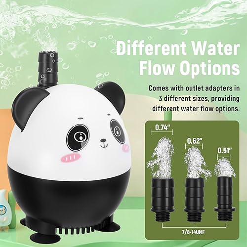 Miniatura 2 de Bomba de fuente, bomba de agua sumergible de 330 GPH para exteriores, bomba de fuente de agua ultra silenciosa con elevación de 5.5 pies, 3