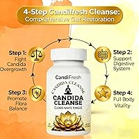 Vista 6 de Candifresh Cleanse, Suplemento de apoyo intestinal a base de hierbas con orégano, ajenjo y nogal negro, 60 cápsulas