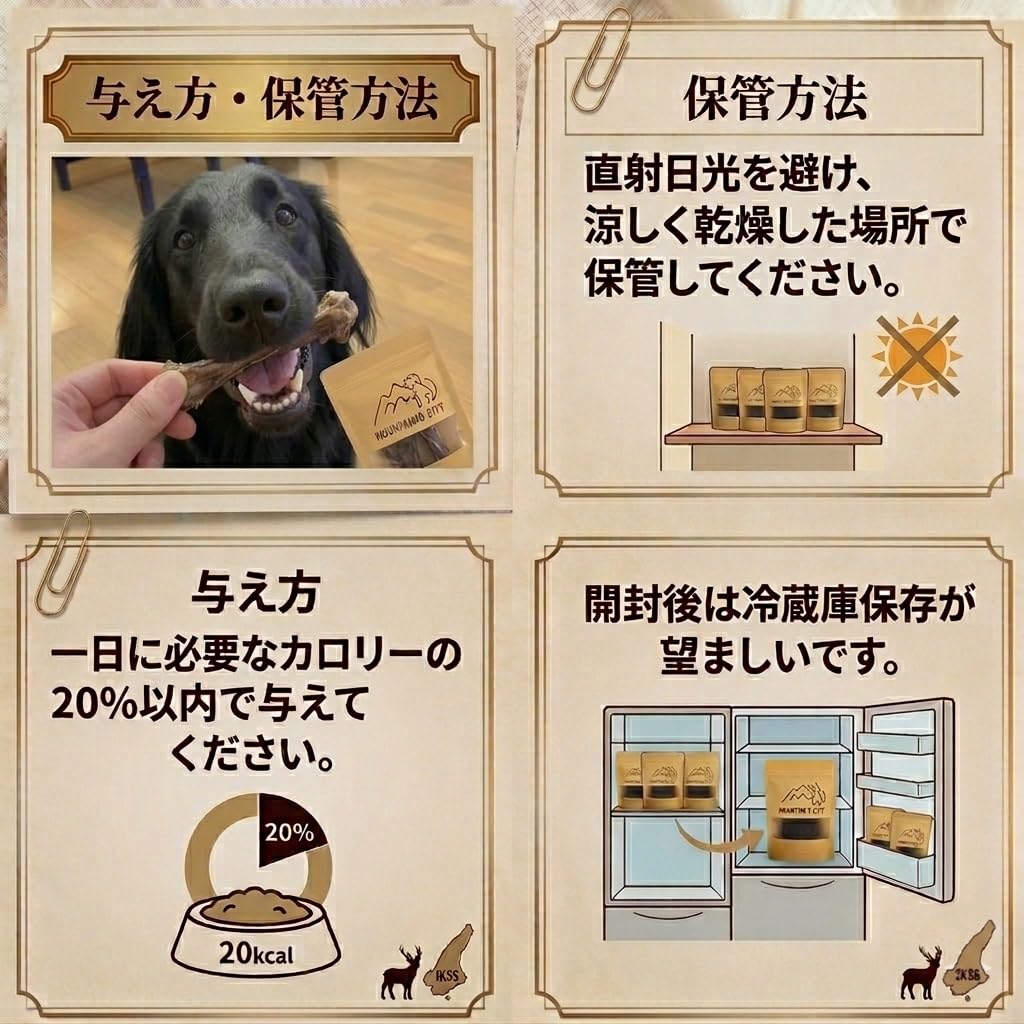 Amazon | 【中型犬に最適】鹿 あばら 骨 ジャーキー 30g 6～10cm程度