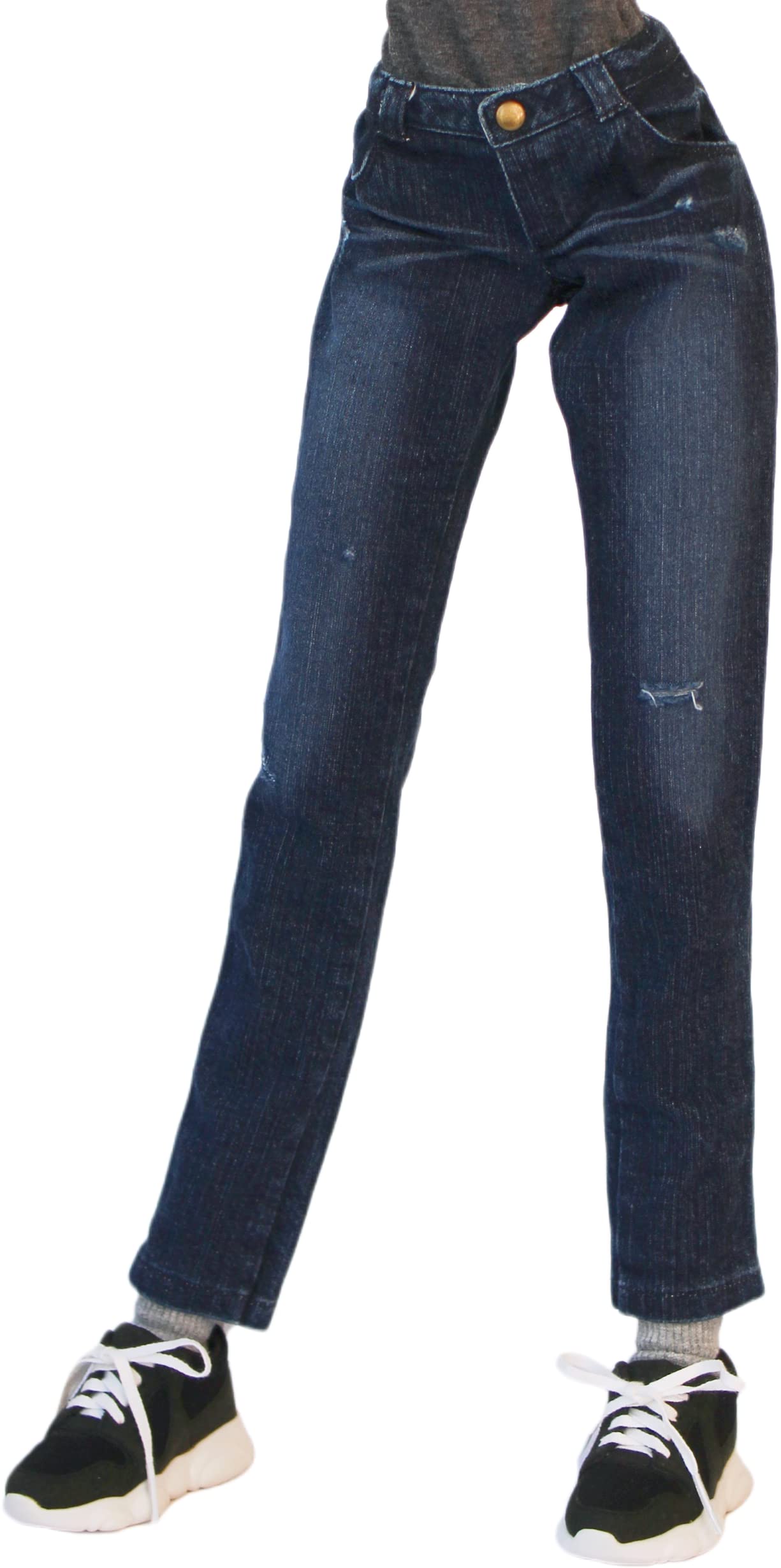 Petite Marie Japan for 1/3 Doll 23 inch 60cm DD (Dollfie Dream) BJD Okayama Kojima Processing Damaged Boyfriend Jeans Low Rise Indigo Blue [No.0131] Outfit only Doll not Included