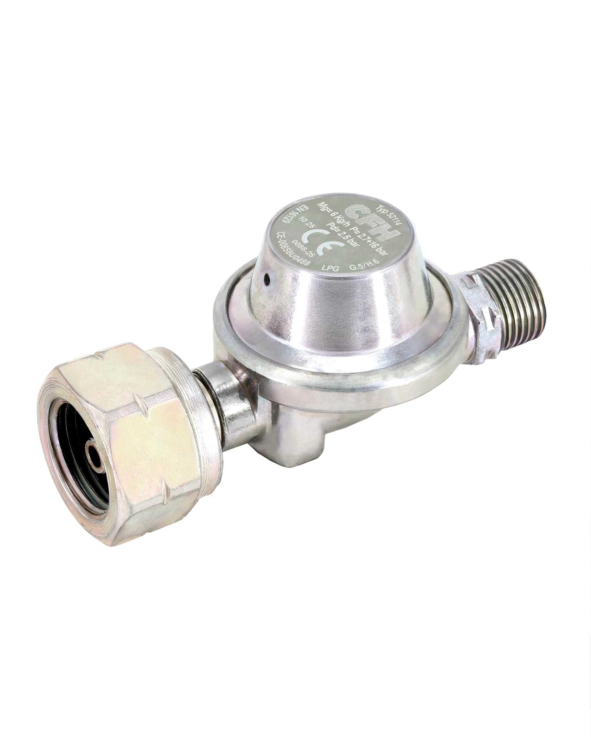 CFH Gasdruckregler DR 114 – 2,5 bar, Propan/Butan, EN 16129, DVGW zertifiziert