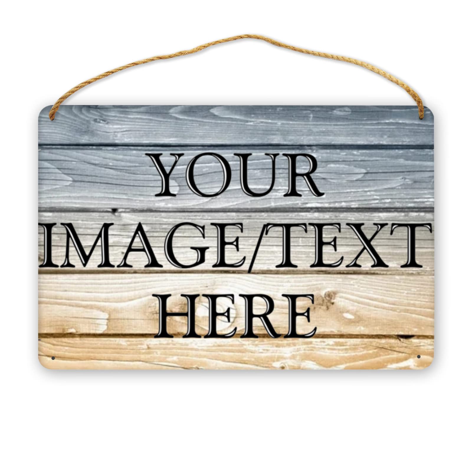 AOOEDM Custom Text Rustic Wooden Sign Custom Street Sign Man Cave Sign Garage Signs Welcome Sign Personalised Gift Hanging Gift Decor for Home Coffee House Bar Customized Logo Name