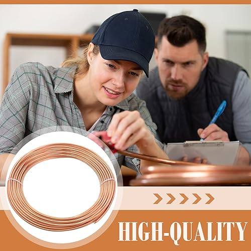 Miniatura 6 de Tubo de cobre de 25 pies, tubo de refrigeración flexible, tubo de cobre hueco sin costuras, tubo de metal industrial suave para aire acondicionado,