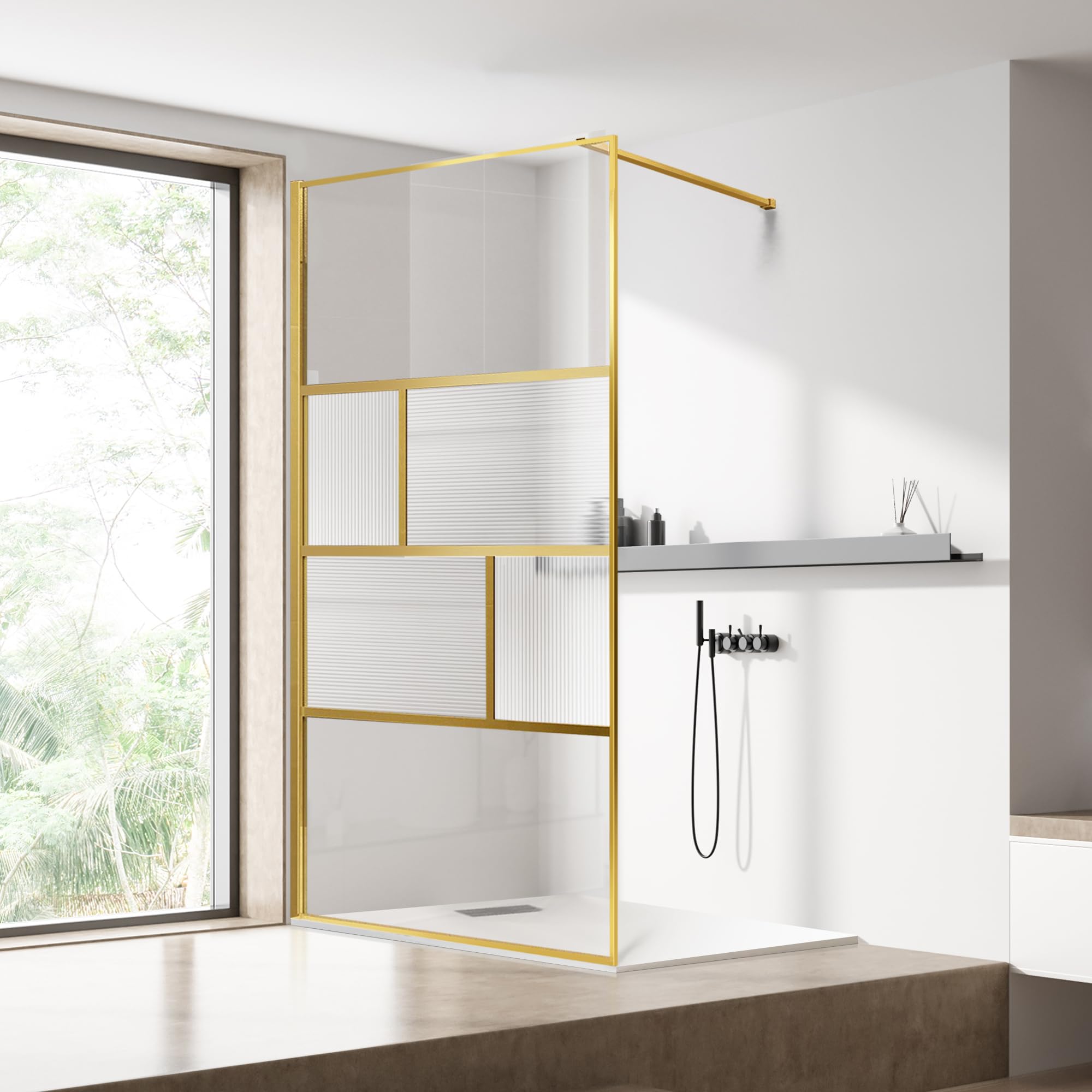 Art Deco Shower Door Design Irvine Terrace Art Deco Shower Area With
