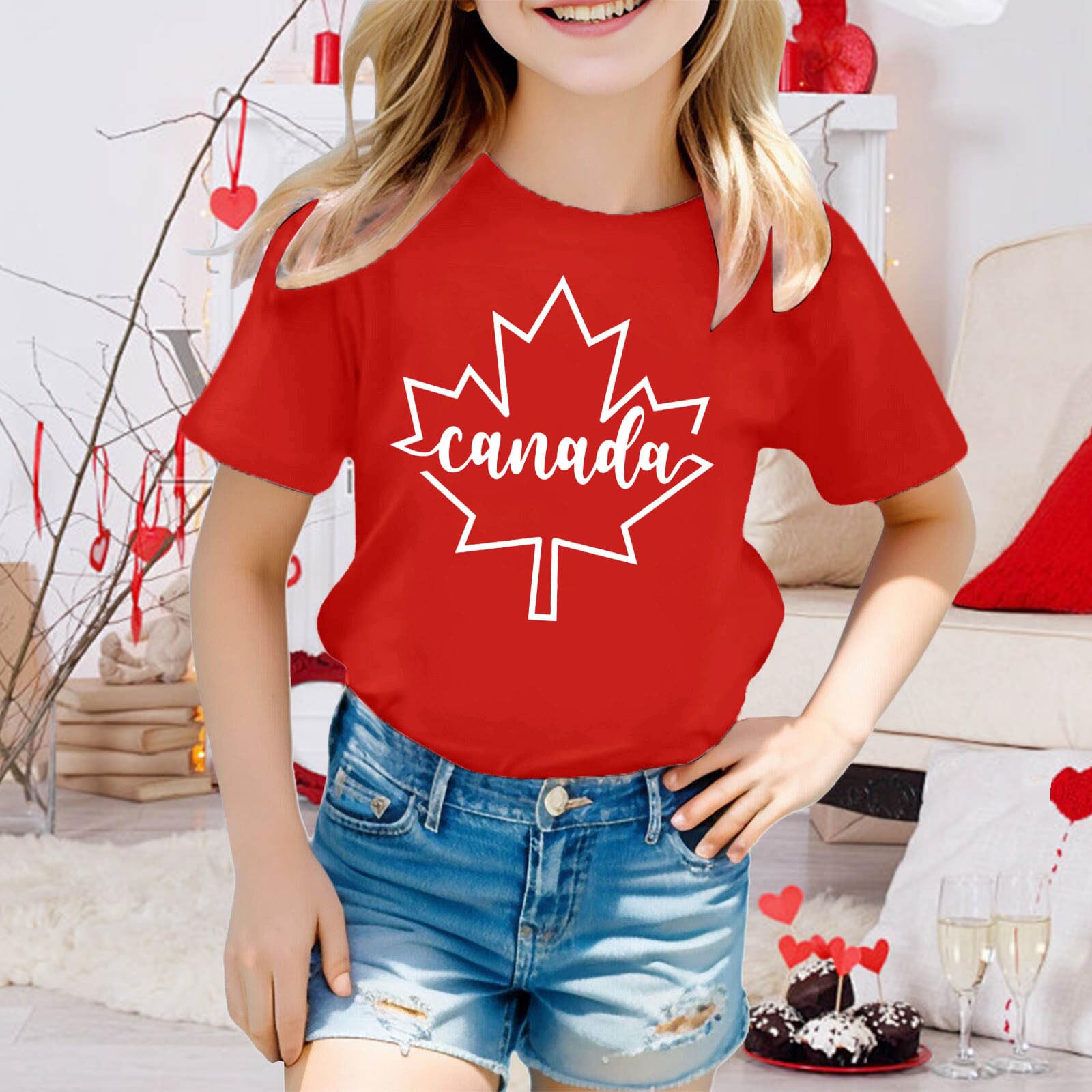 Mädchen Kurzarm T-Shirt Sommer Basic Shirt mit Rundhalsausschnitt für Casual Style täglichen Komfort
