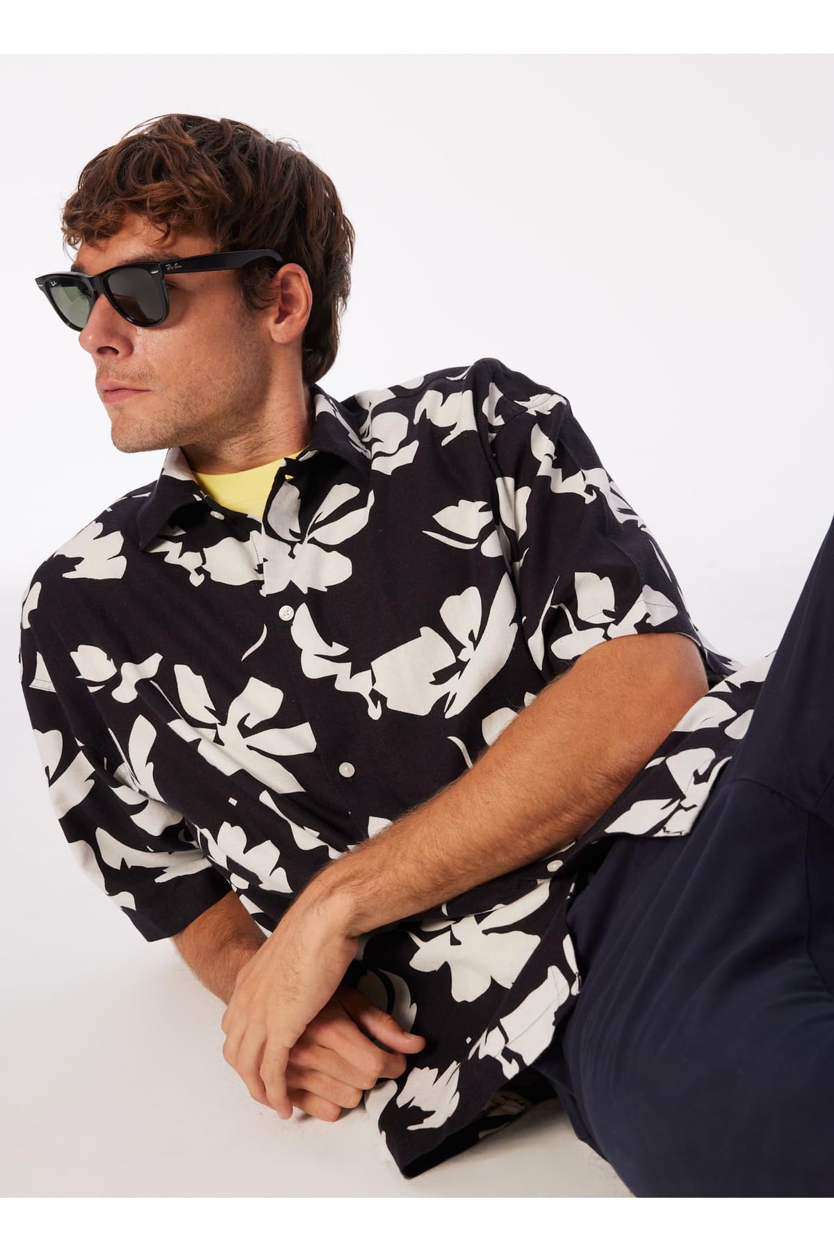 JORFARO LINEN AOP OVERSIZED SHIRT SS Gömlek Erkek