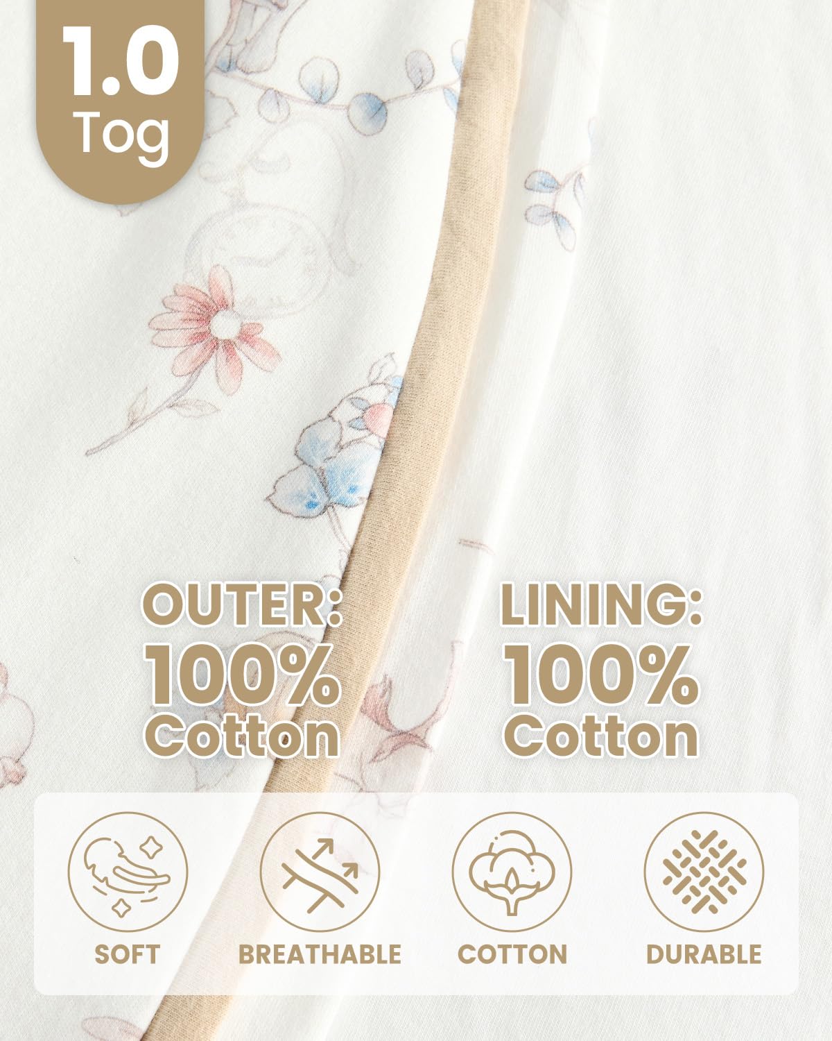 WYTbaby 2 Pack Baby Sleeping Bag 1.0 Tog - Image 3