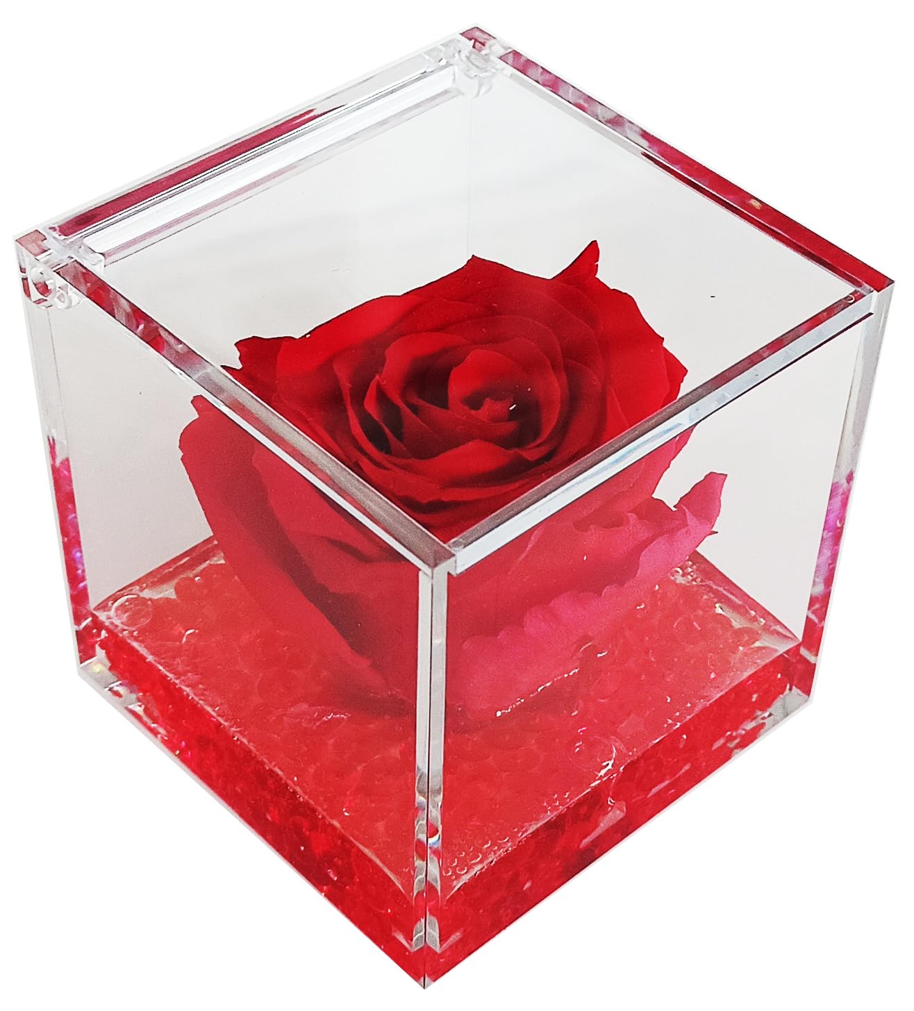 Rosa Stabilizzata Eterna con Collana Orecchini, Rose Reale Regalo per Anniversario Compleanno